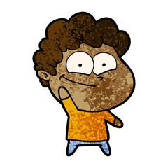 cartoon happy man