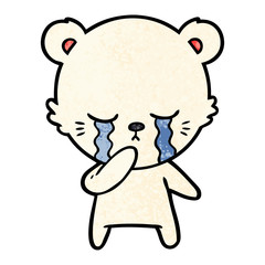 sad little polar bear cartoon