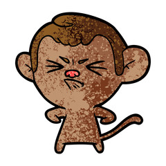 cartoon angry monkey