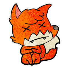 cartoon dead fox