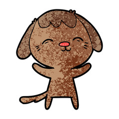 happy cartoon dog