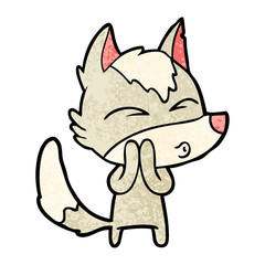 cartoon wolf whistling