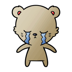 crying bear cartoon character