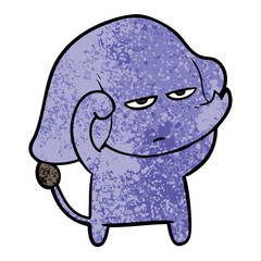 annoyed cartoon elephant