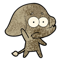 cartoon unsure elephant