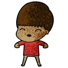 happy cartoon boy