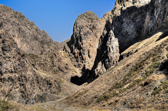 Felsformation in der "Geierschlucht", einem Canyon in der Mongolei