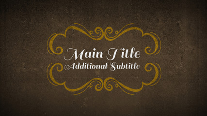 Vintage Book Intro Title