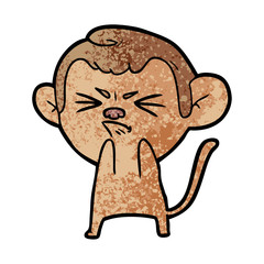 cartoon annoyed monkey
