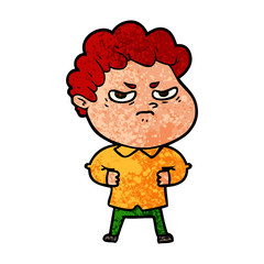cartoon angry man