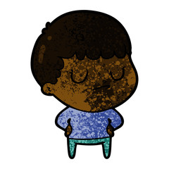cartoon grumpy boy