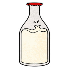 cartoon milk bottle
