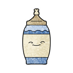 cartoon happy water bottle