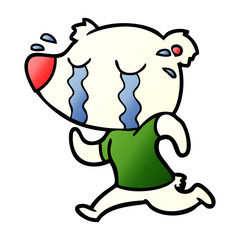 sad little polar bear cartoon