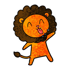 happy cartoon lion