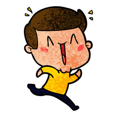 cartoon excited man