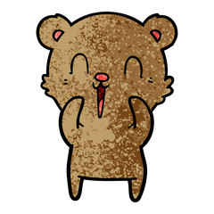 happy cartoon bear