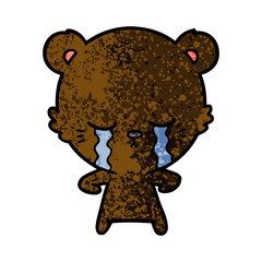 crying bear cartoon character