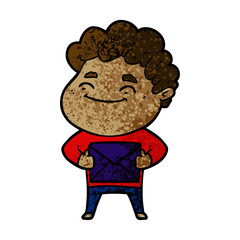 cartoon friendly man