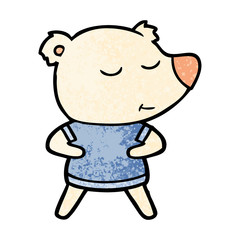 happy cartoon polar bear