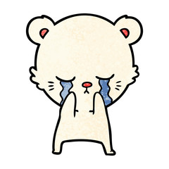 sad little polar bear cartoon