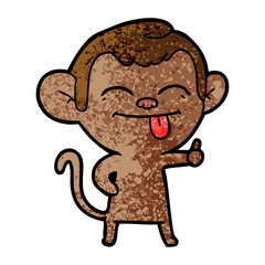 Obraz na płótnie Canvas funny cartoon monkey