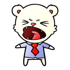 angry polar bear cartoon