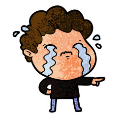 cartoon man crying