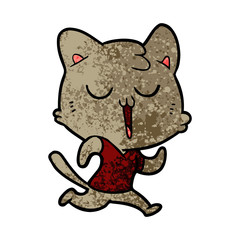 cartoon cat singing