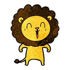laughing lion cartoon