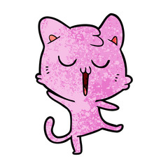 cartoon cat singing