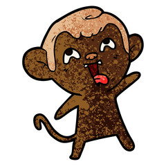 crazy cartoon monkey