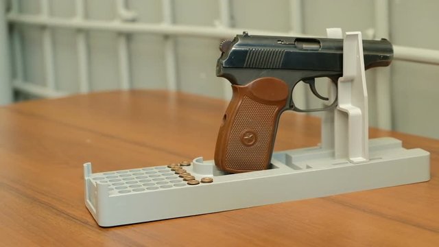 a Makarov pistol and 8 rounds
