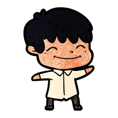 cartoon happy boy