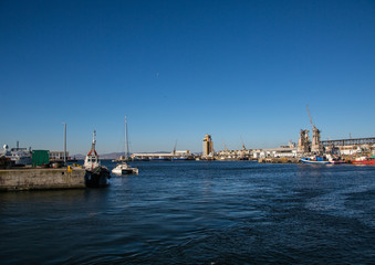 Cityscape of Cape Town and the Waterfront at the Western Cape in South Africa