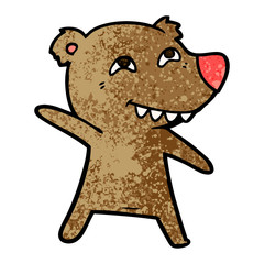 cartoon bear dancing