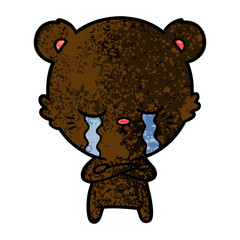crying cartoon bear
