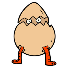 cartoon hatching egg