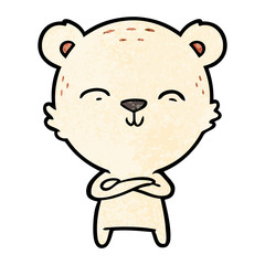 happy cartoon polar bear