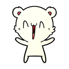 happy polar bear cartoon