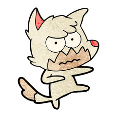 cartoon annoyed fox