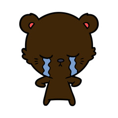 crying bear cartoon character