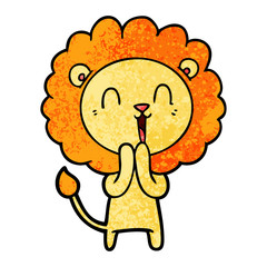 laughing lion cartoon