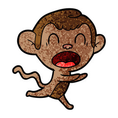 shouting cartoon monkey