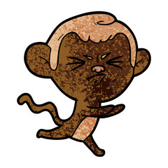 cartoon annoyed monkey