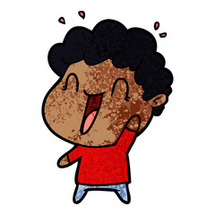 cartoon happy man