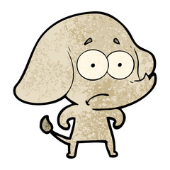 cartoon unsure elephant