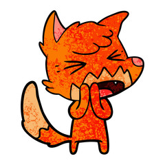 angry cartoon fox