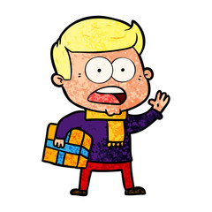 cartoon shocked man
