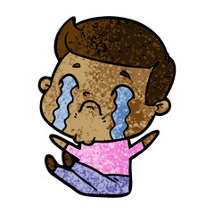 cartoon man crying